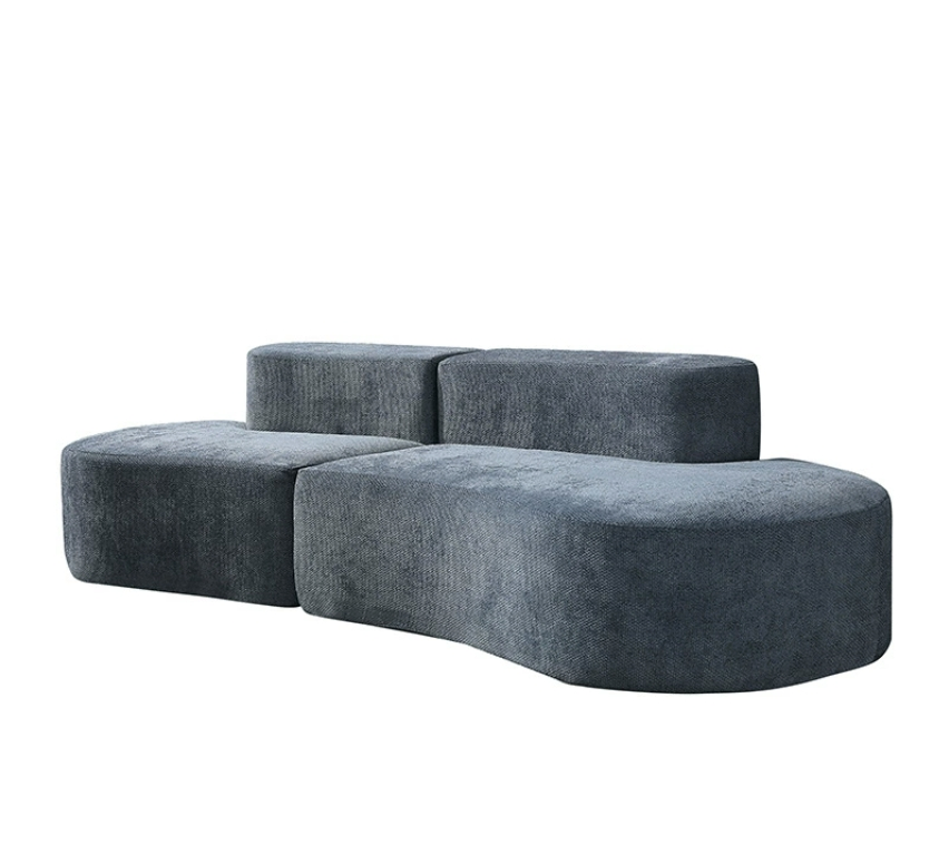 Vacuum Compression Shaped Sofa with Nordic Design, Curved and Simple Living Room, Multi Person Combination Sofa, Lazy Sofa