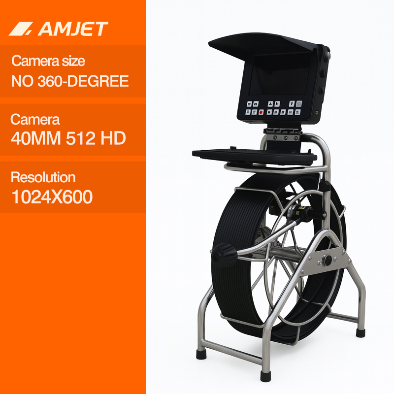 Amjet Drain Eye R10-PRO Cavo Push-Pull da 60 Metri e 7 Millimetri Telecamera per Ispezione Fognature e Tubazioni