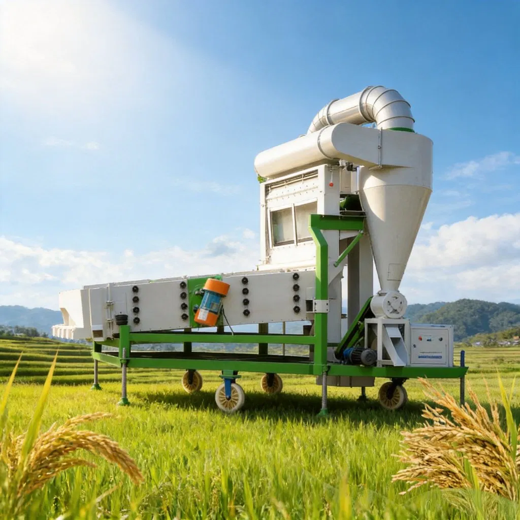 10t/H Air Screen Cleaner Grain Soybean Sesame Rice Green Mung Beans Chia Maize Seeds Wheat Sorting Grading Processing Cleaning Machine