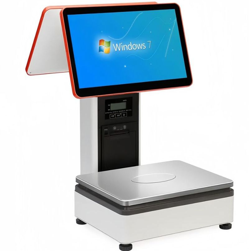 15.6 Inch Touchscreen POS System with Weighing Scale 4GB RAM Cash Register PC Keyboard & SDK Function for Supermarket Retail