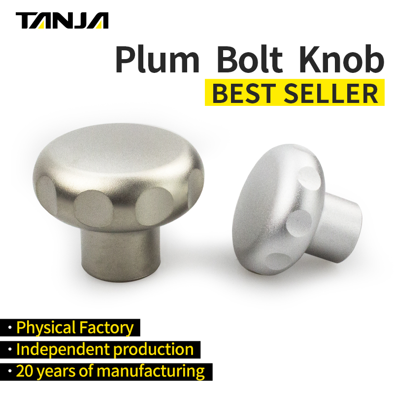 OEM Customized Precision Stainless Steel Mat Flower Knurled Knob Screws Clamping Knob Handle Screw Male Knob