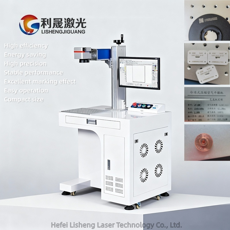 Fiber Laser Marking Machine 20W 30W 50W 100W for Earphone Metallic Product Laser Engraver