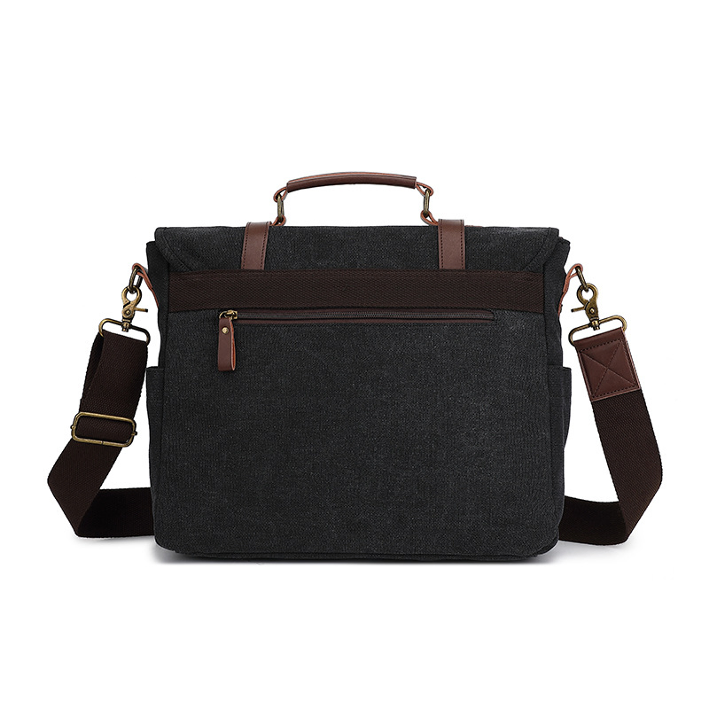 Retro Style Men's Canvas Crossbody Bag Canvas Handbag for Laptop