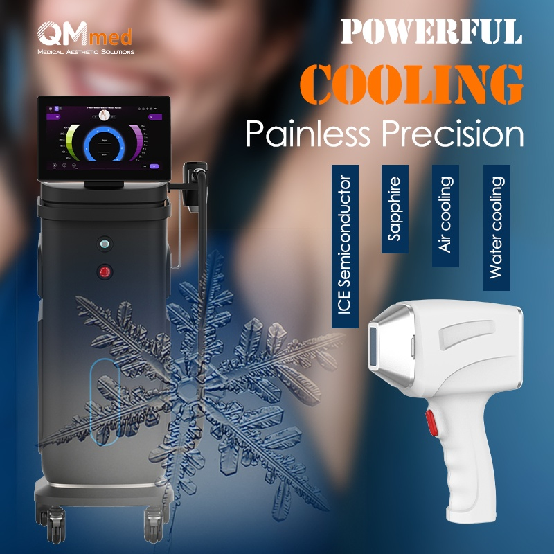 Vertical Diode Laser 755nm 808nm 1064nm Triple Wave Permanent Hair Removal Machine