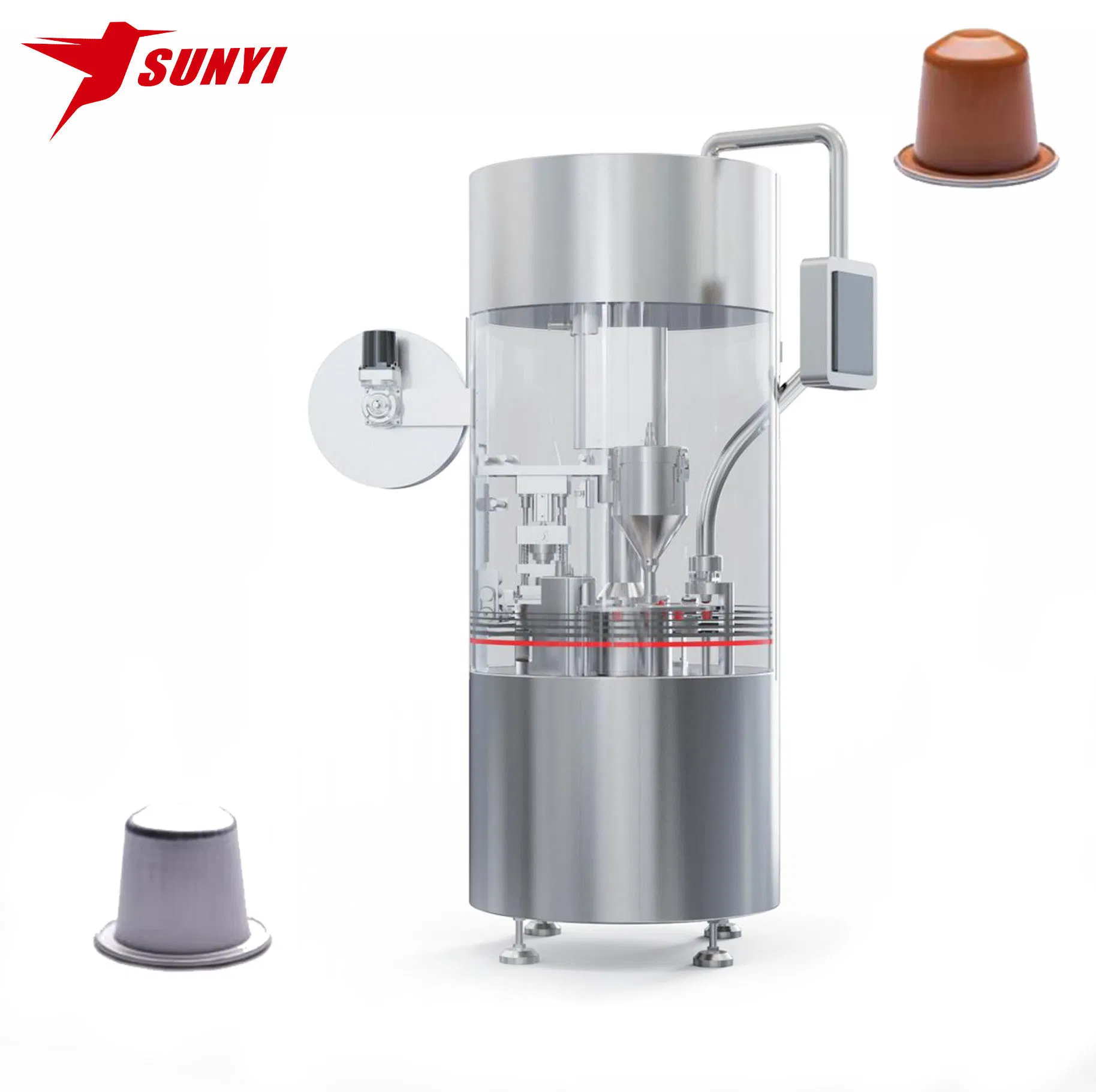 Sunyi Nespresso Coffee Capsule Filling Machine with Nitrogen Flushing