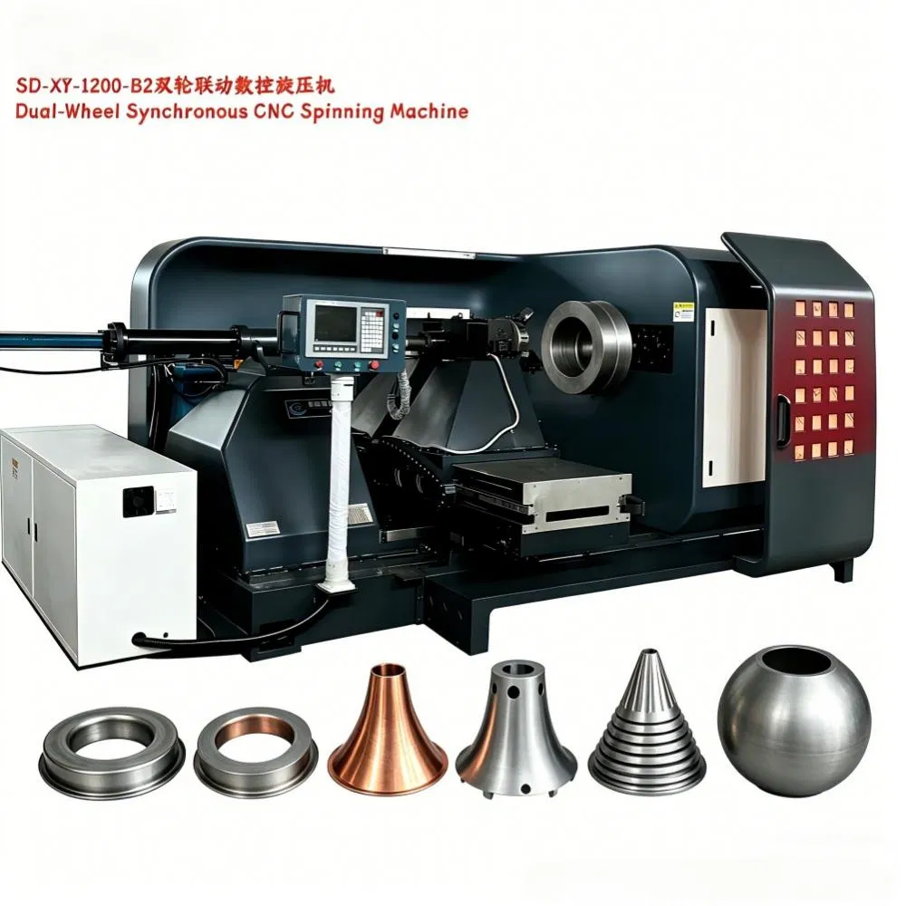 Dual-Roller Spinning Machine for Cylindrical, Conical, and Parabolic Sheet-Type Workpieces