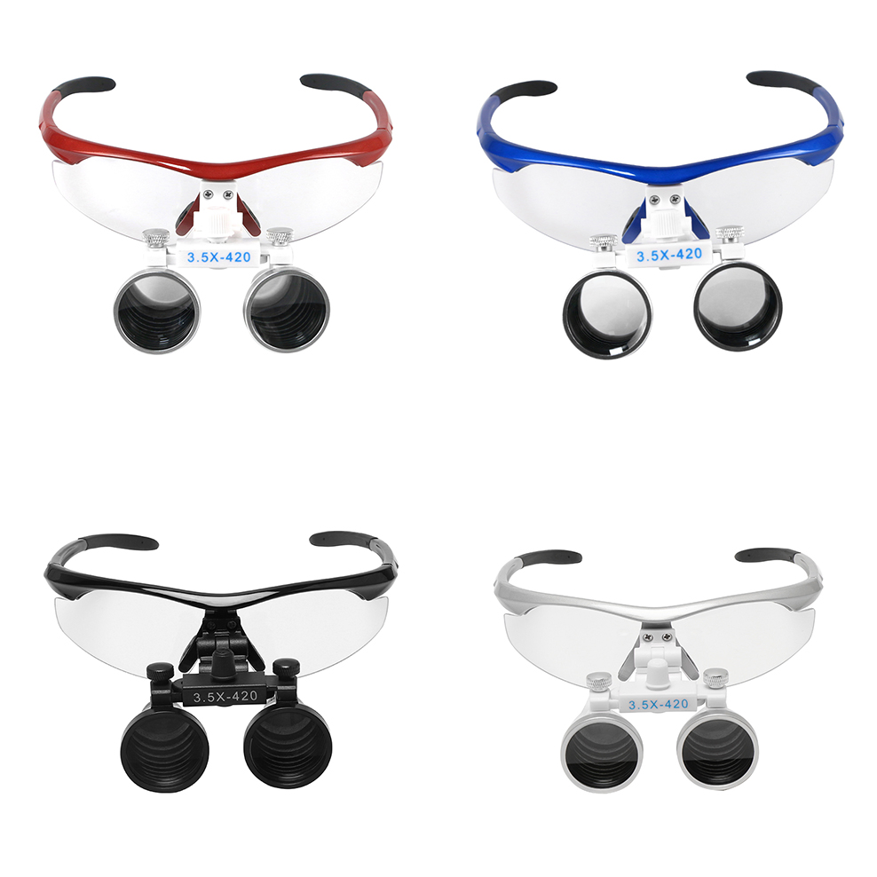 3,5X420mm Loupes dentaires médicales Instruments chirurgicaux Lunettes loupes binoculaires Équipement dentaire