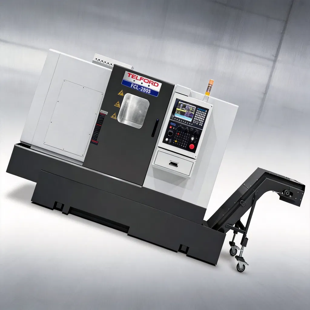 High-Precision Slant Bed CNC Lathe FCL-280S Metal Revolving Tooling