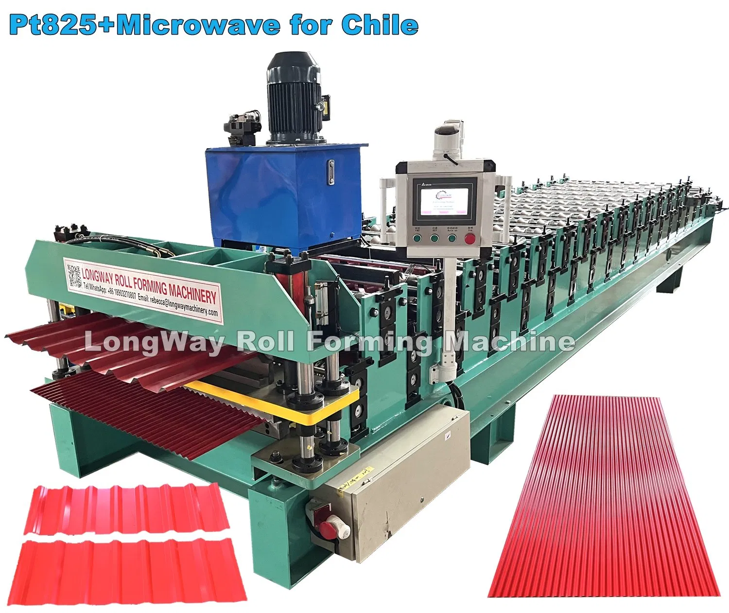 PT825 IBR Trapezoidal Micro Corrugated Sheet Double Layer Roofing Roll Forming Machine for Chile