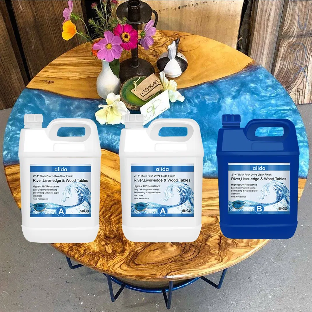 High Adhesive AB Glue 2:1 Clear Epoxy Resin for River Table Coffee Wood Table