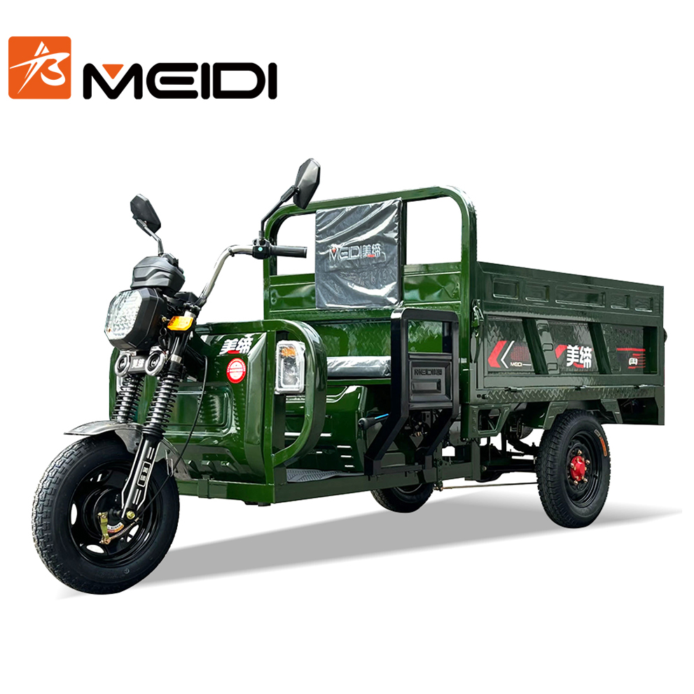 Meidi Powerful Electric Cargo Load Tricycle 800 Kg Load Capacity Three Wheel Motorcycle