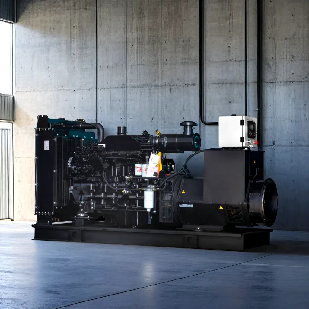 Generador diésel Cummins de 200 kW y 250 kVA, marco abierto, arranque remoto