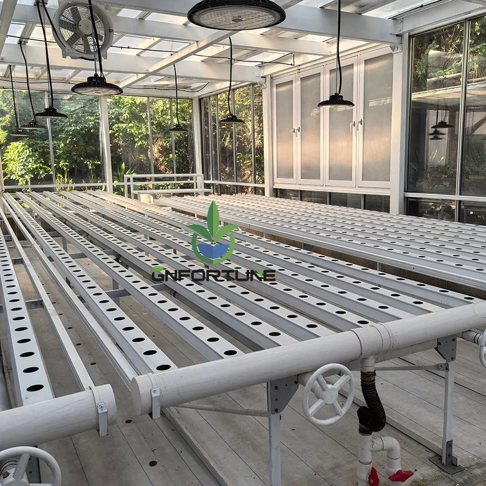 Système de gouttières mobiles à canal NFT hydroponique
