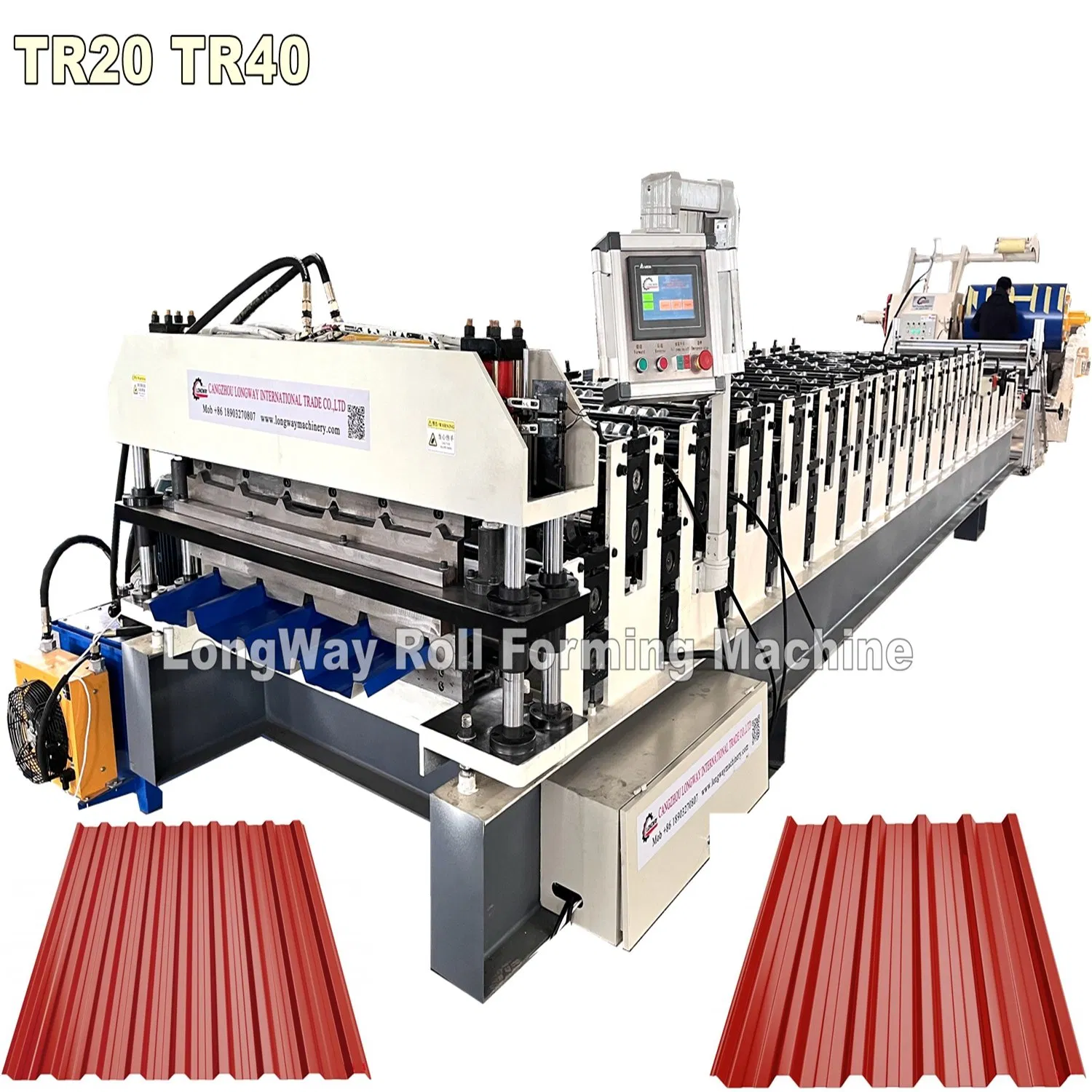 CE Certified Double Deck Steel Roof Sheet Plate Cold Roll Forming Machine