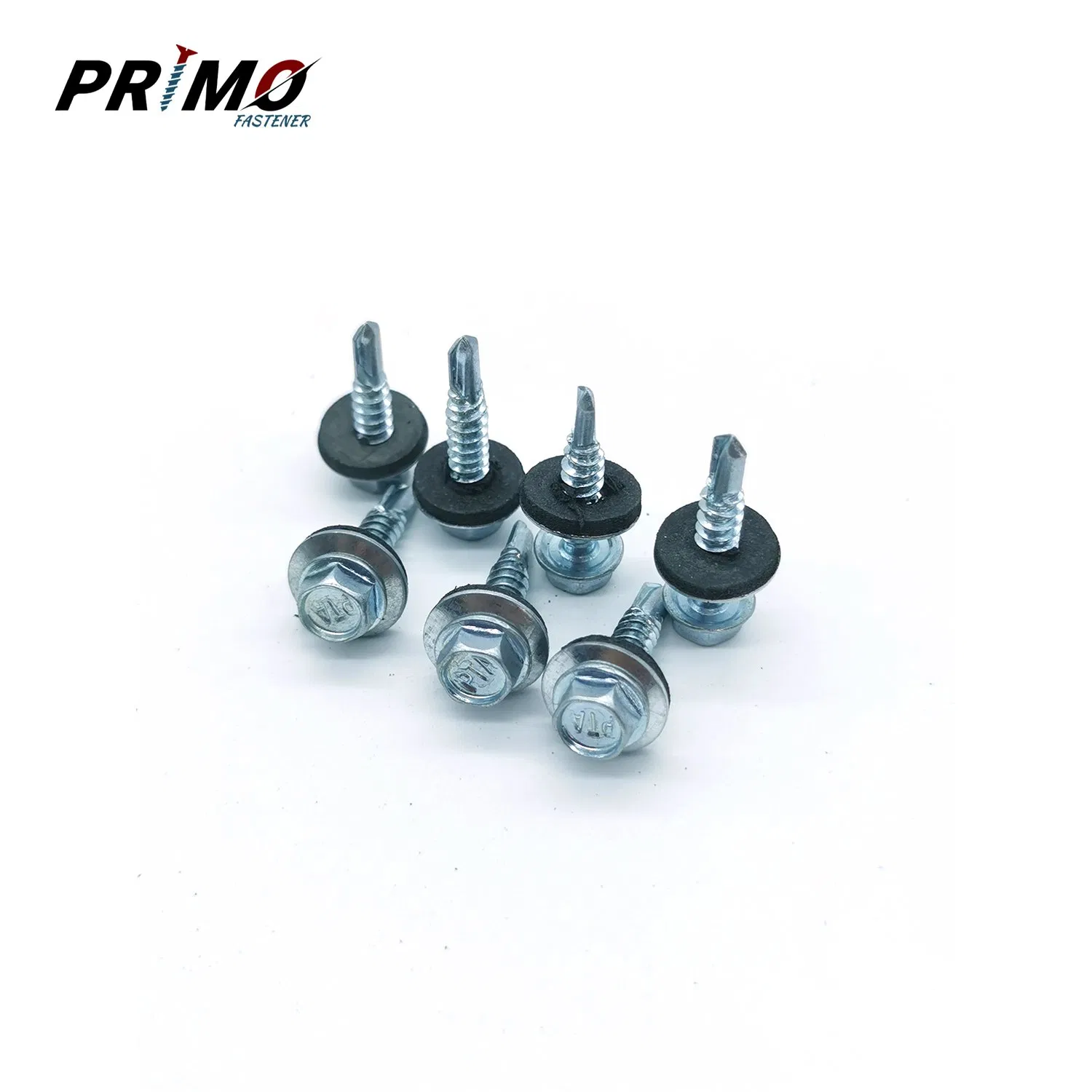 4.8mm 5.5mm 6.3mm Tornillo para techos de cabeza hexagonal con arandela con arandela EPDM adherida