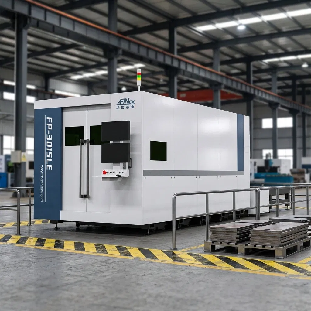 Fincm Automatic Loading 3015 Fiber Laser Cutting Machine for Metal Steel