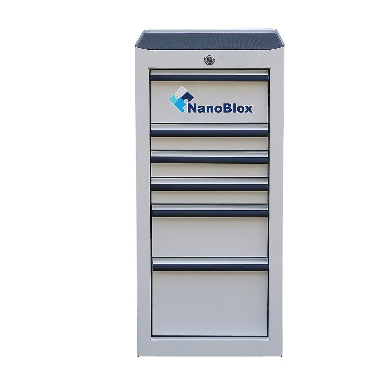 Nanoblox 24-Inch 5 Drawer Rolling Tool Chest and Cabinet Combo Steel Black