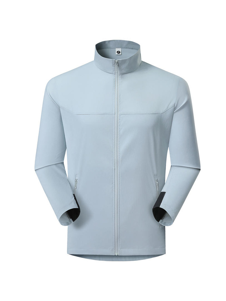 Custom Logo Stand Collar Work Jacket Spring Autumn Waterproof Windbreaker Outdoor Thin Lightweight Shell Coat