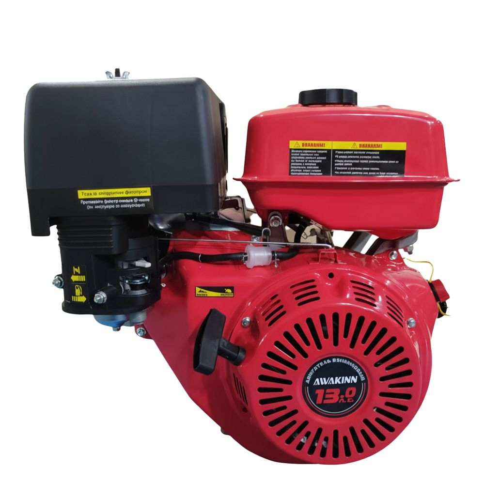 Motor de gasolina OHV de 13 HP y 389 cc, enfriado por aire, de un solo cilindro