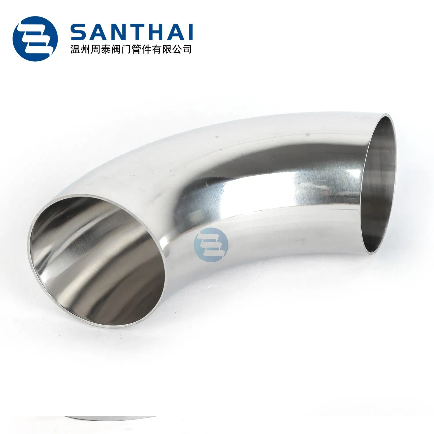 Codo de 90 grados para accesorios de tubería de acero inoxidable con abrazadera tri-clamp y soldadura a tope sanitario