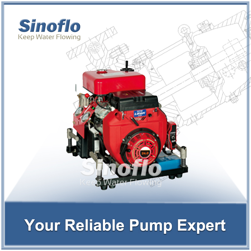 24HP Portable Gasoline Engine Self-priming Fire Water Pump