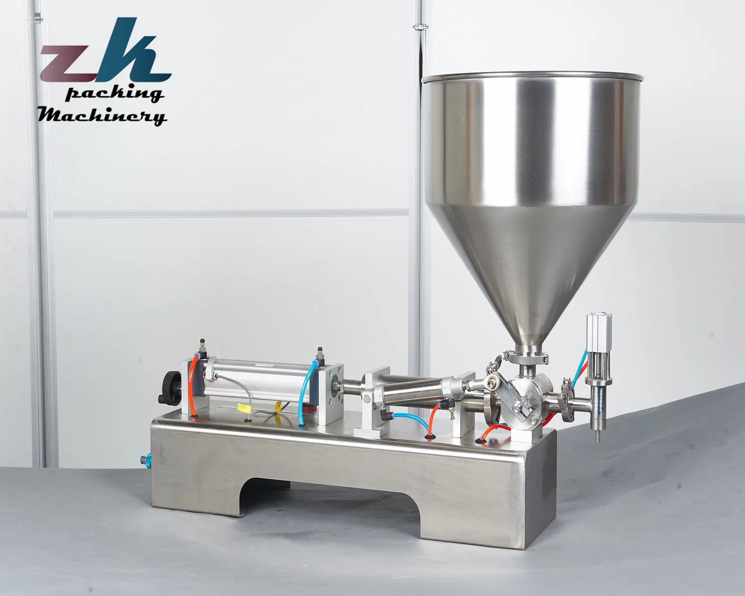 Semiautomatic G1WG Bottle and Plastic Bag Paste and Liquid Filling Machine for Water, Tea, Juice, Honey, Alcohol, Disinfectant