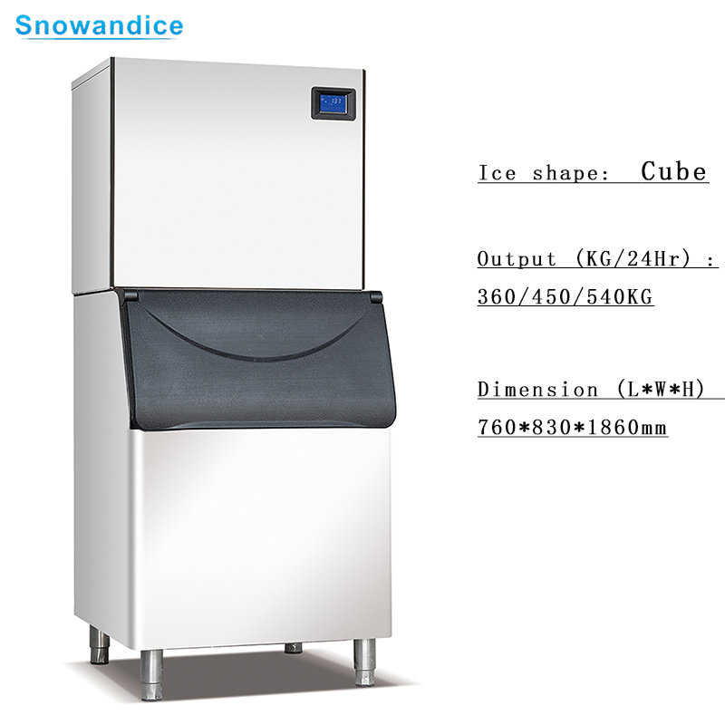Bar Cafe and Restaurant 350kg Restaurant Cube Maker Machine