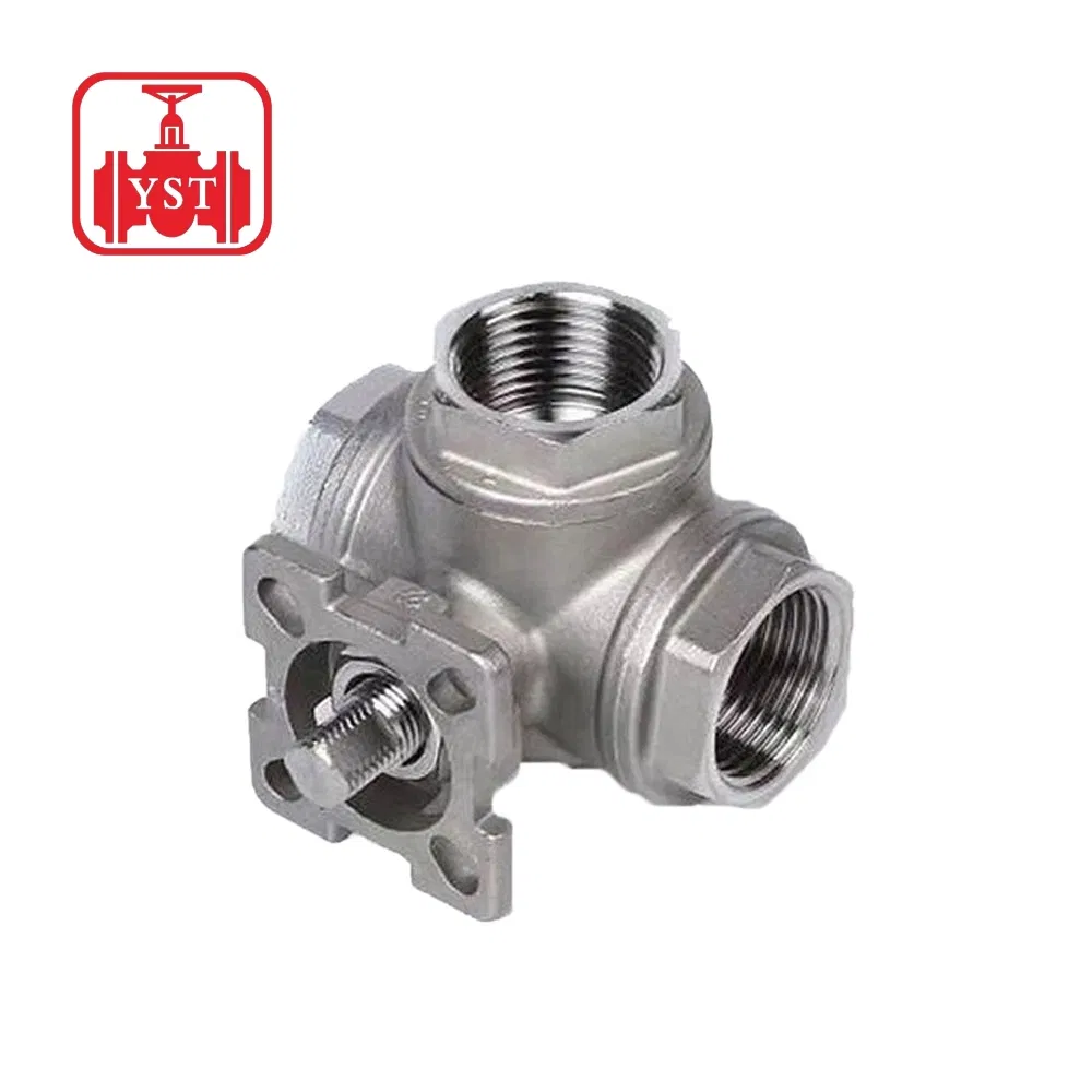 3 Way Stainless Steel Threaded Ball Valve