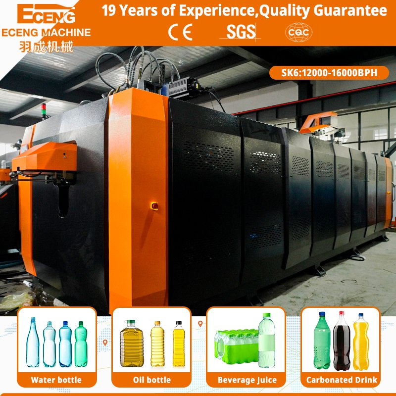 High Speed Plastic Bottle Making Machine 6 Cavity 14000bph Pet Blowing Machine Thickness Uniform Molding for Mineral Water Beverage Bottle Supplier Factory