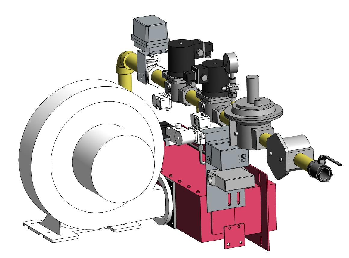 Sistema de quemador de combustión industrial LPB-800 para oxidación catalítica regenerativa