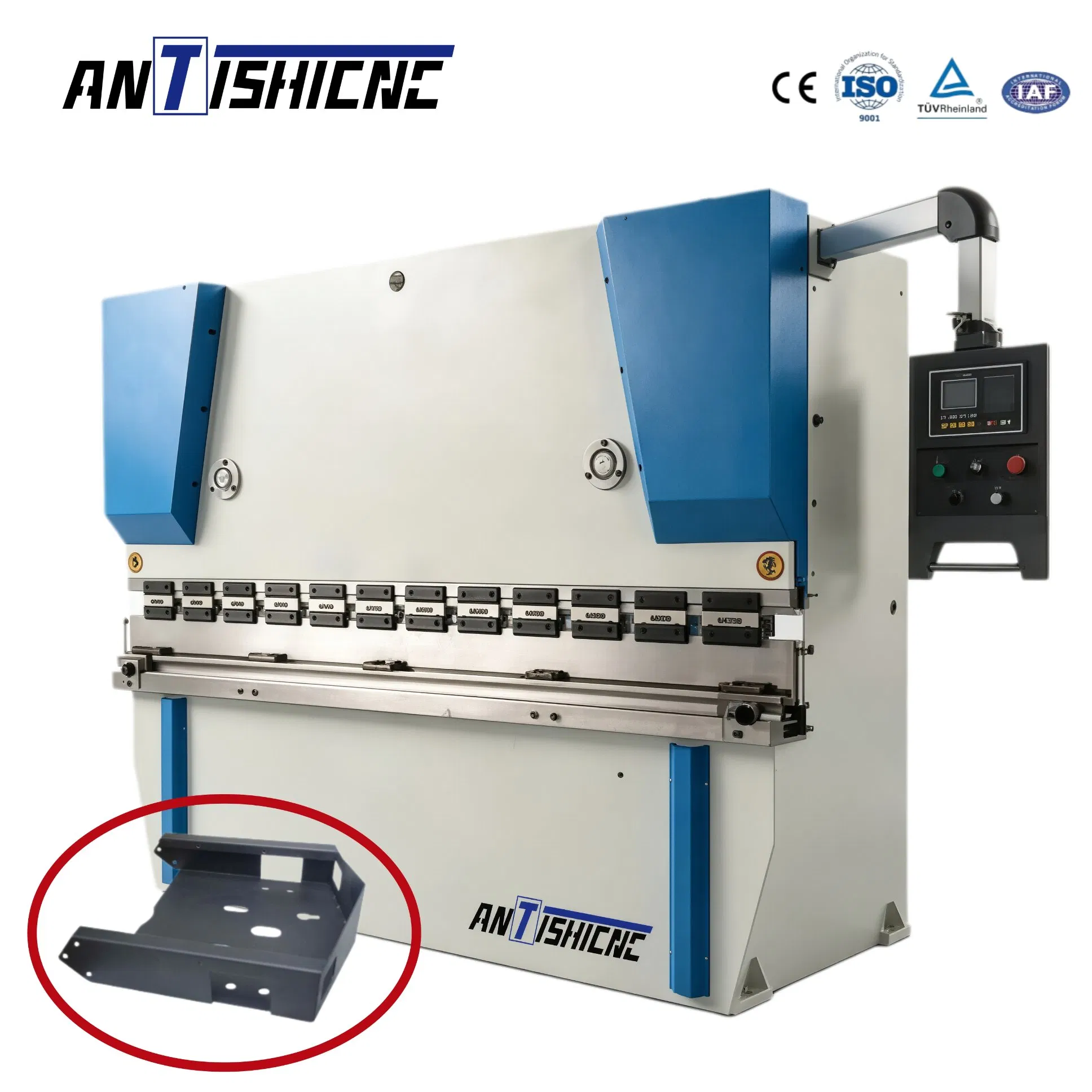 Large Workpiece CNC Bending Press with 2500mm Bed Length for Fabrication Shops