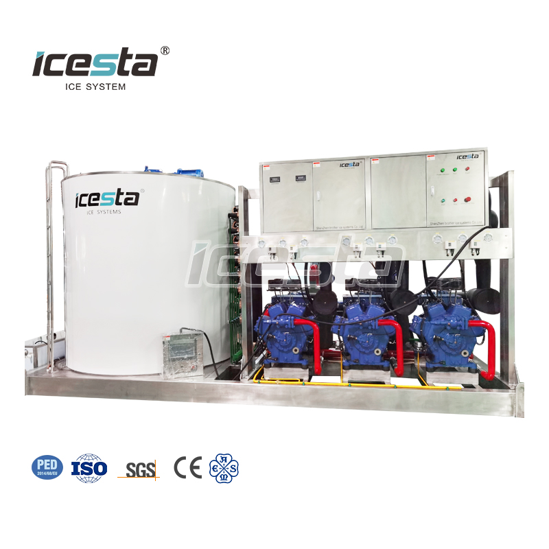 Machine à glace en flocons en acier inoxydable industriel 15-30 tonnes