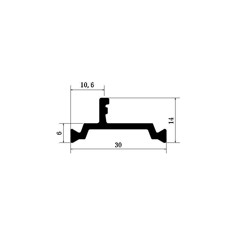 Barres de rupture thermique en nylon PA66GF25 de 30 mm pour profilés en aluminium