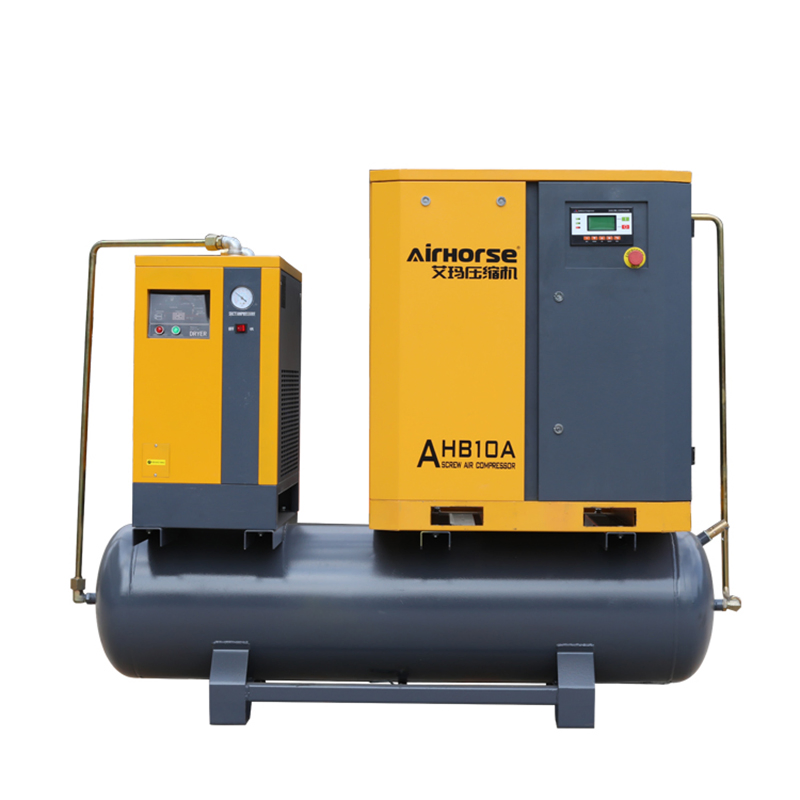 Industrial Screw Air Compressor 7.5kW 10HP 7-12bar with Air Tank