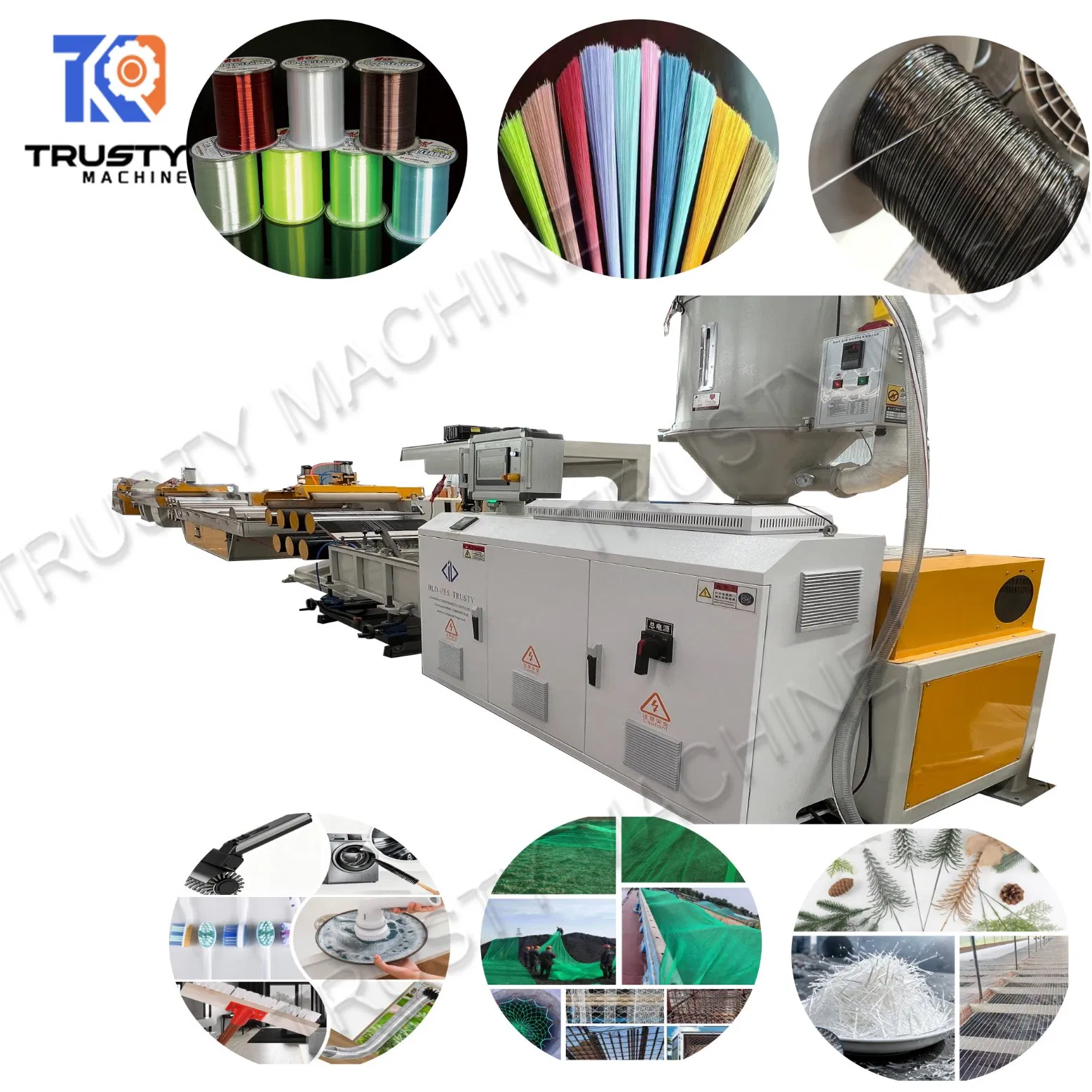 PE/PP/PA/PET Multi-Functional Round Monofilament Yarn Machine