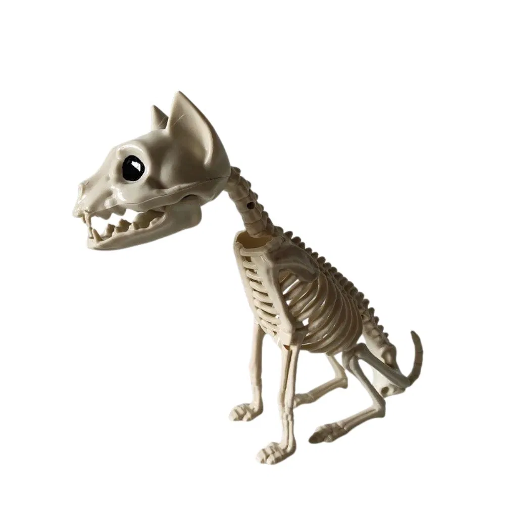 Mini Animal Skeleton Figurines Poseable Rat Dog Spider Cat Owl Decor