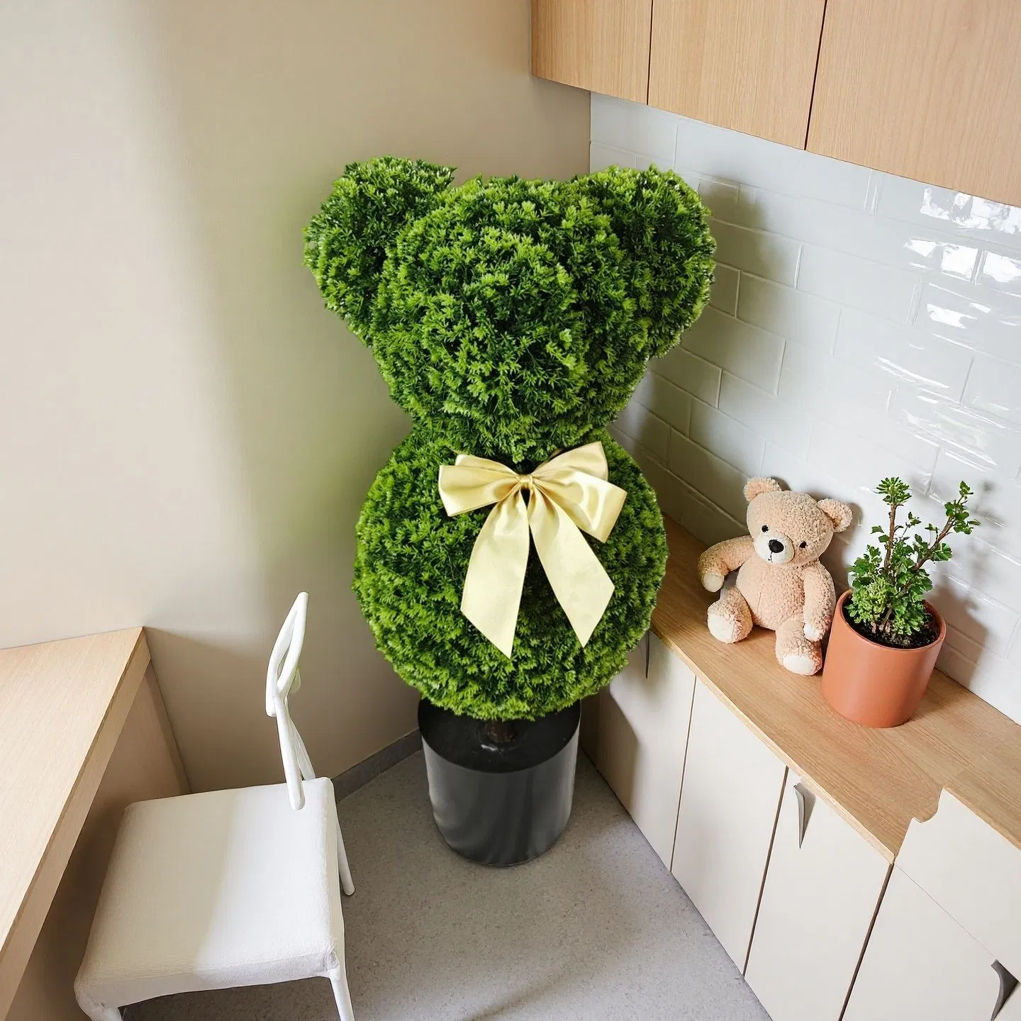 Bären-Topiary-Kunstbaum für die Innen- und Außendekoration