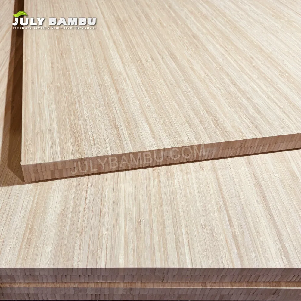 Feuille de bambou massif carbonisé en bambou multicouche de 40 mm, planches de bambou verticales