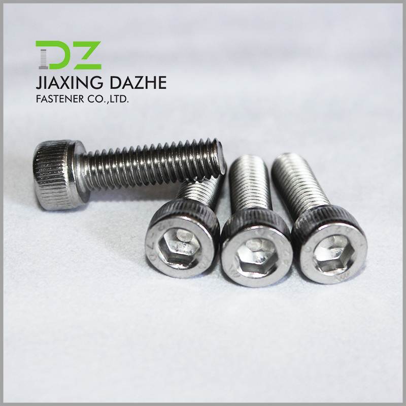 Stainless Steel Hexagon Socket Cap Screw with Knurling