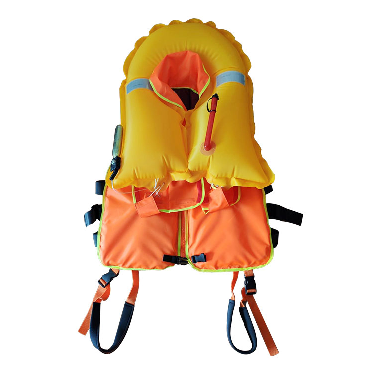 Gilet de sauvetage de travail composite en mousse EPE et gonflable pour pompier