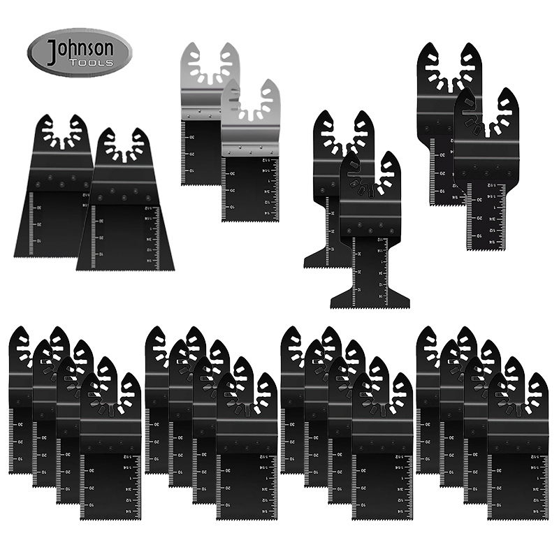 24PCS Universal Oscillating Multitool Quick Release Saw Blades for Wood, Plastic, Soft Metal