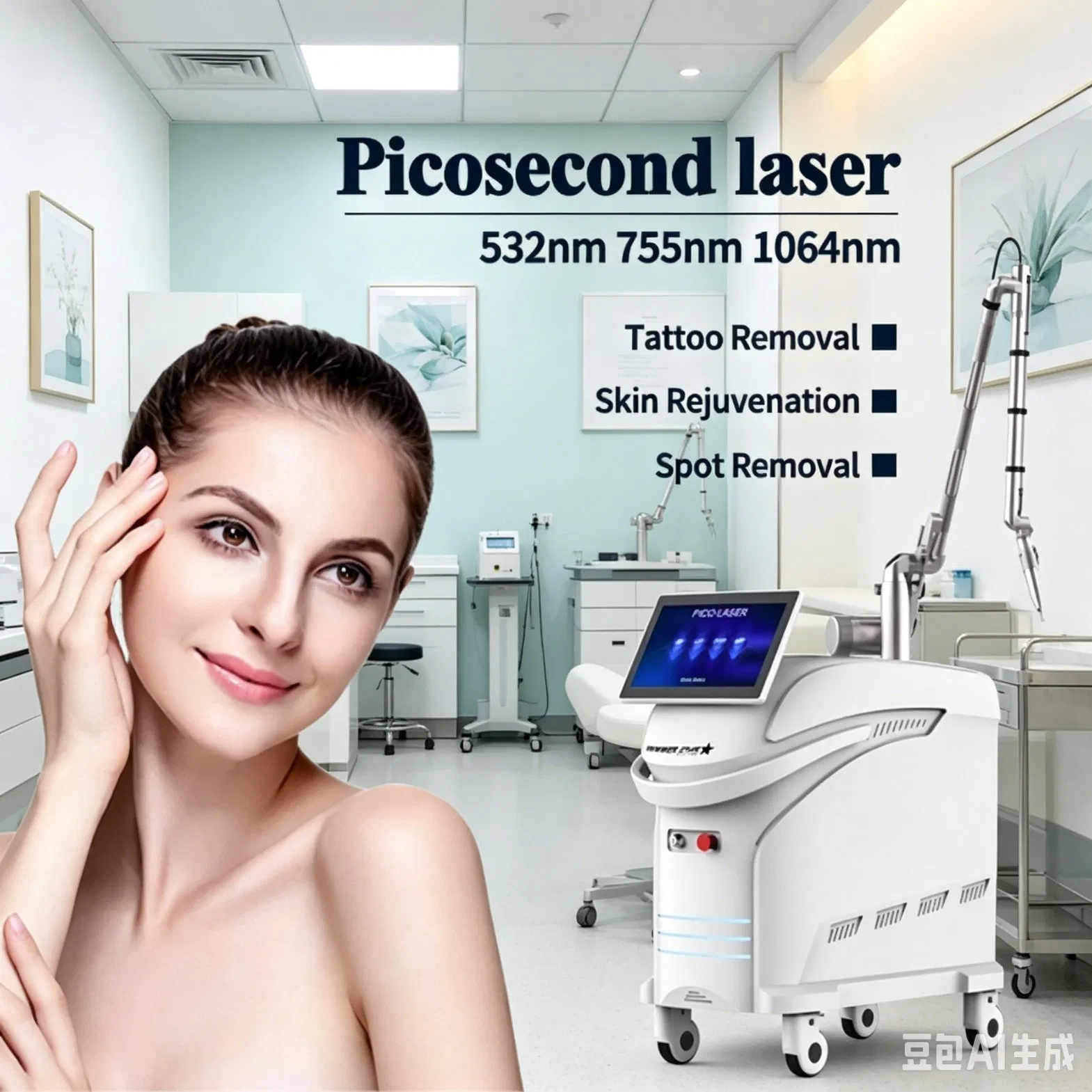 Professional Picosecond Laser Fast Tattoo Removal Pigment Spot Clear Device