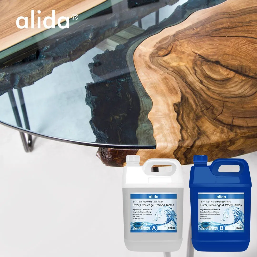 Ald 2103 Resina Epoxi Ultra Transparente para Colada y Recubrimiento de Superficies Arte de Mesa Río 2:1