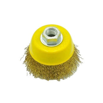 Heavy-Duty Crimped Twist Knot Wire Cup Brush for Industrial Cleaning