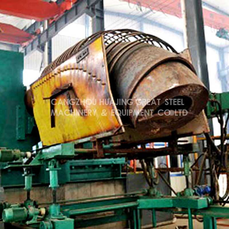 Máquina de conformado en caliente de codos de acero con unidad de calentamiento por inducción