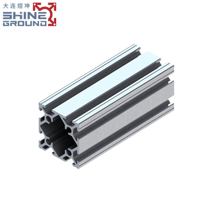 Versatile T Slot Profile Modular Conveyor System in Black Anodized Aluminum