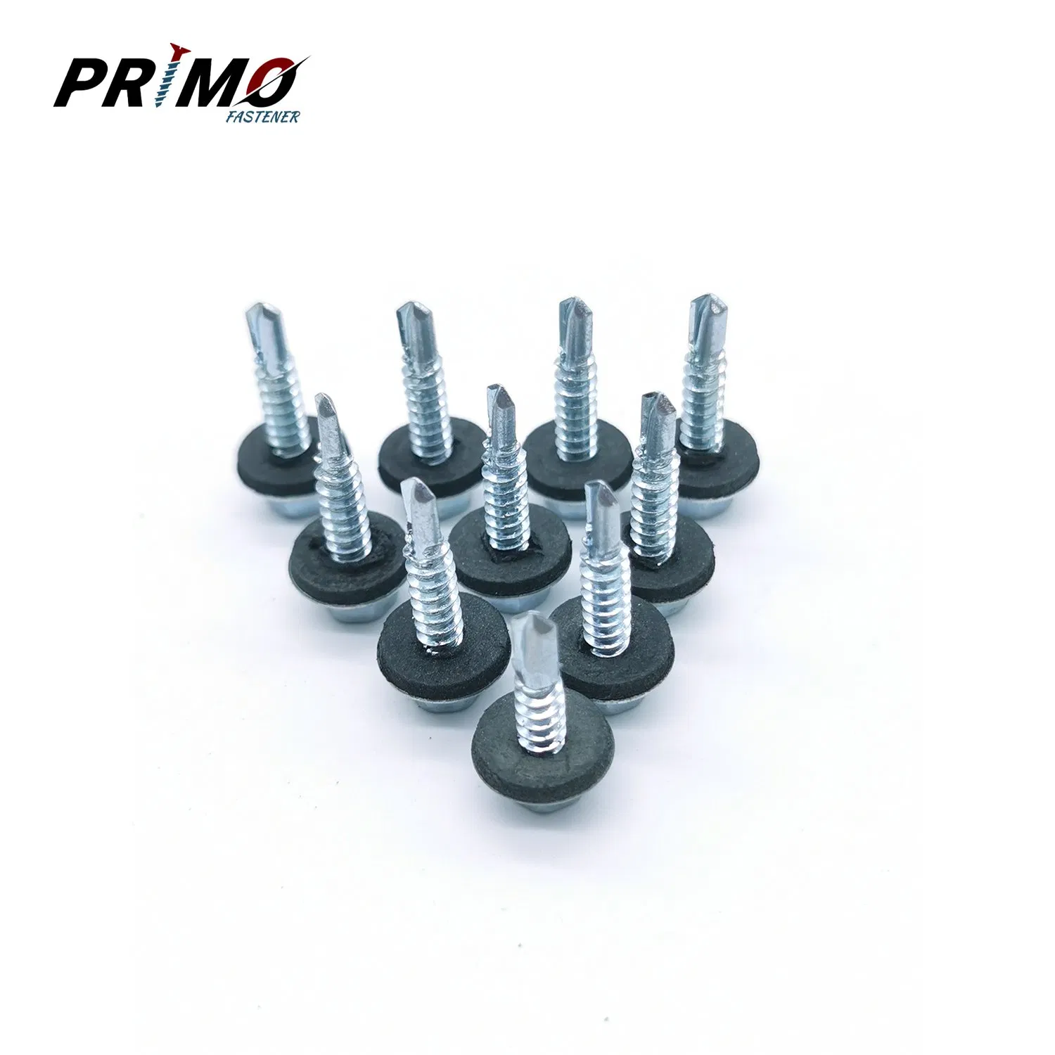 Tornillo autoperforante para techos con cabeza hexagonal y arandela EPDM adherida
