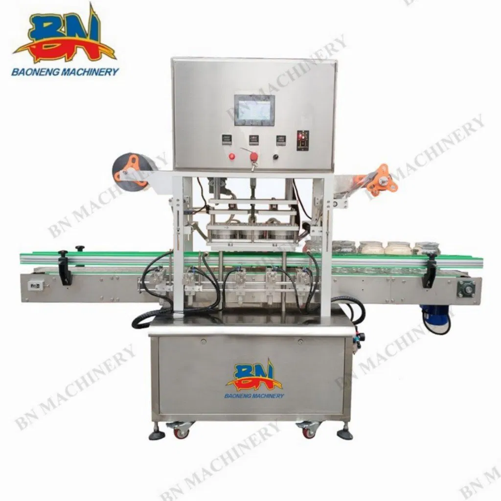 Automatic Bottle Jar Heat Sealing Machine with Filling Line