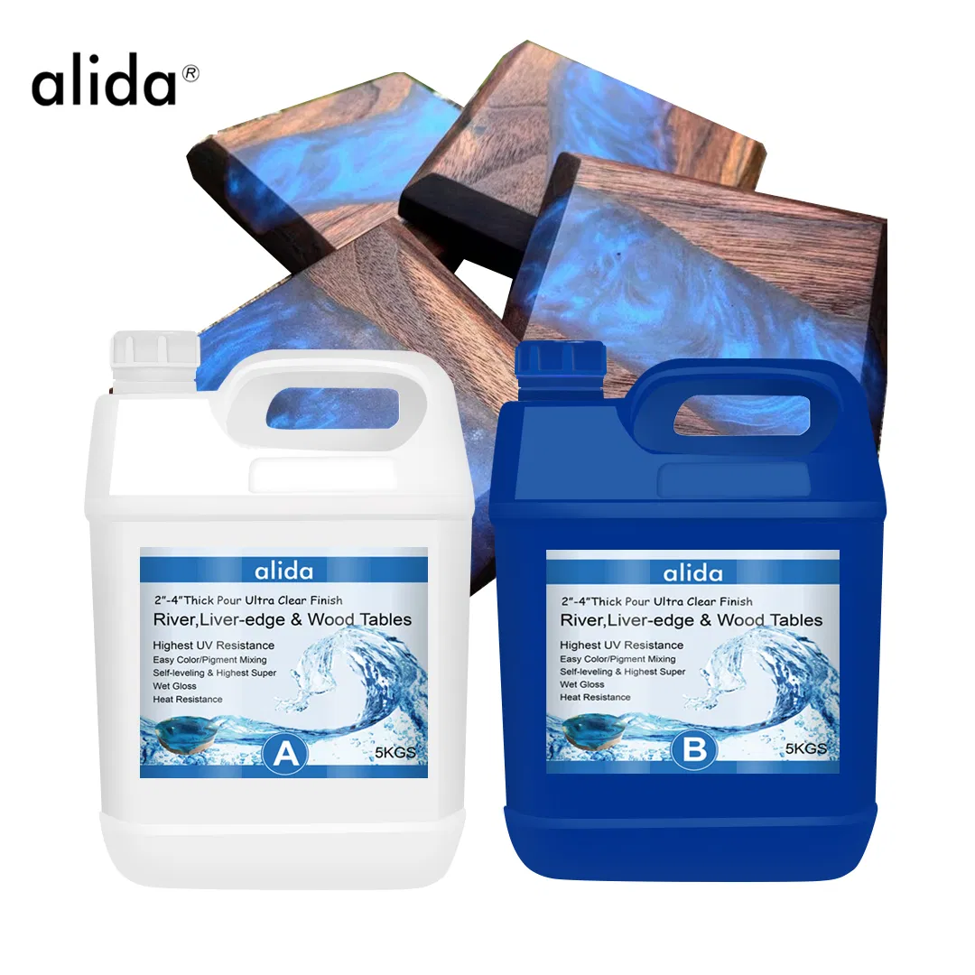 Epoxy Resin Crystal Clear Glue AB 2103 for Wood River Table Casting 2:1