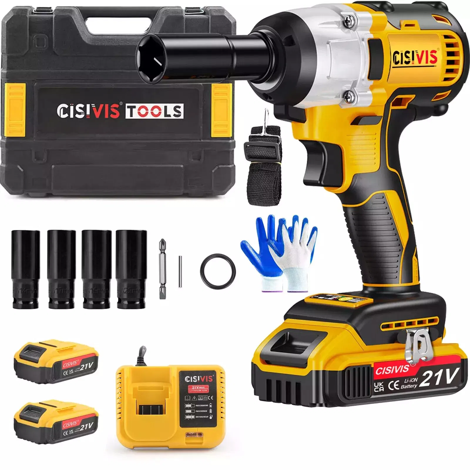 Cisivis Customized 21V 1/2" Cordless Electric Impact Wrench